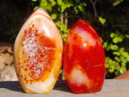Polished Carnelian Agate Gemstone Flames x 3 From Madagascar - Toprock Gemstones and Minerals 