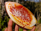 Polished Carnelian Agate Gemstone Flames x 3 From Madagascar - Toprock Gemstones and Minerals 