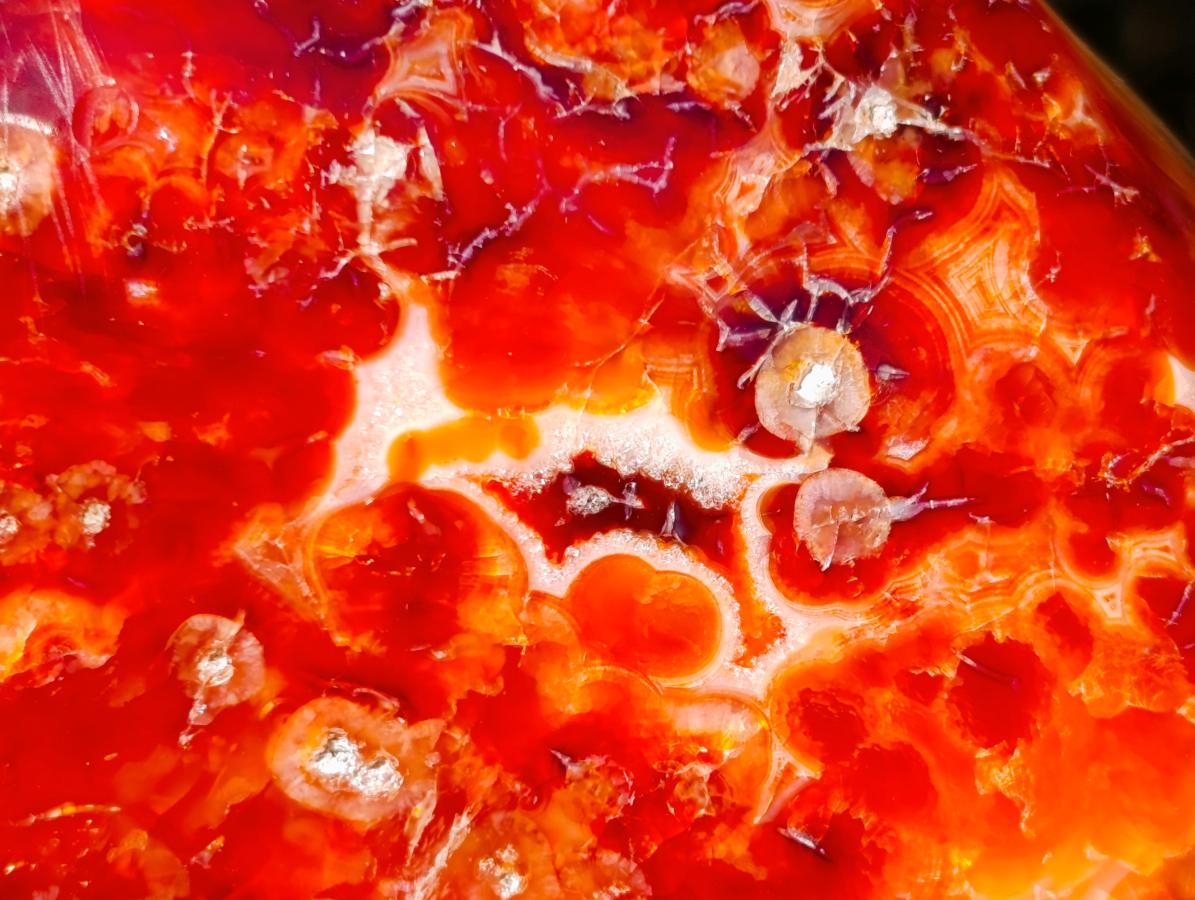 Polished Carnelian Agate Gemstone Flames x 3 From Madagascar - Toprock Gemstones and Minerals 