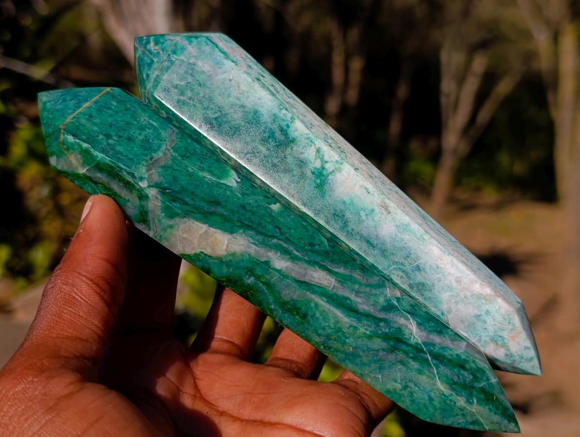 Polished Buddstone Double Terminated Crystals x 6 From Swaziland - Toprock Gemstones and Minerals 