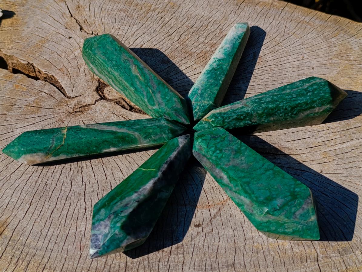Polished Buddstone Double Terminated Crystals x 6 From Swaziland - Toprock Gemstones and Minerals 