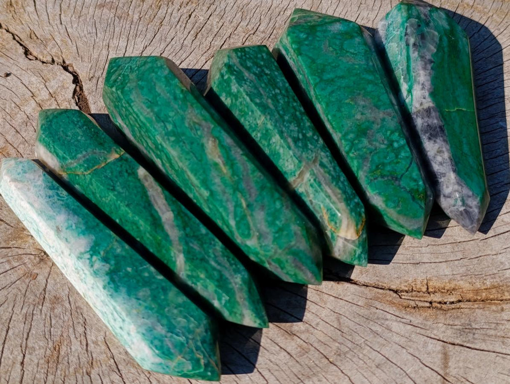 Polished Buddstone Double Terminated Crystals x 6 From Swaziland - Toprock Gemstones and Minerals 
