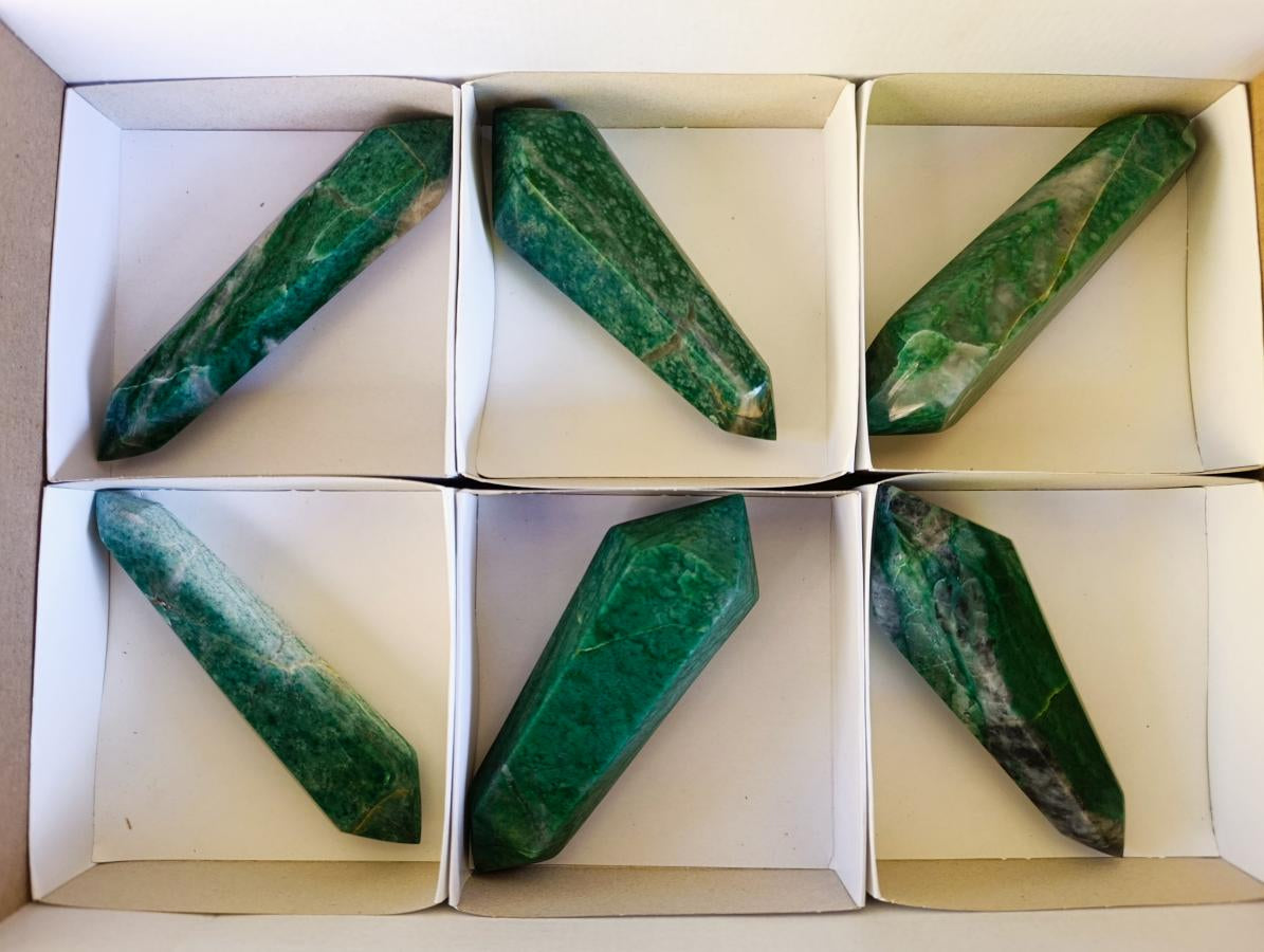 Polished Buddstone Double Terminated Crystals x 6 From Swaziland - Toprock Gemstones and Minerals 