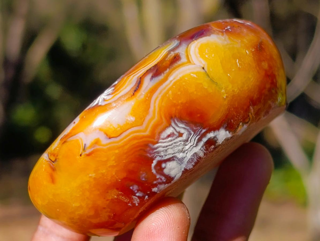 Polished Carnelian Agate Gemstone Bowls x 12 From Madagascar - Toprock Gemstones and Minerals 