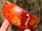 Polished Carnelian Agate Gemstone Bowls x 12 From Madagascar - Toprock Gemstones and Minerals 