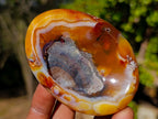 Polished Carnelian Agate Gemstone Bowls x 12 From Madagascar - Toprock Gemstones and Minerals 