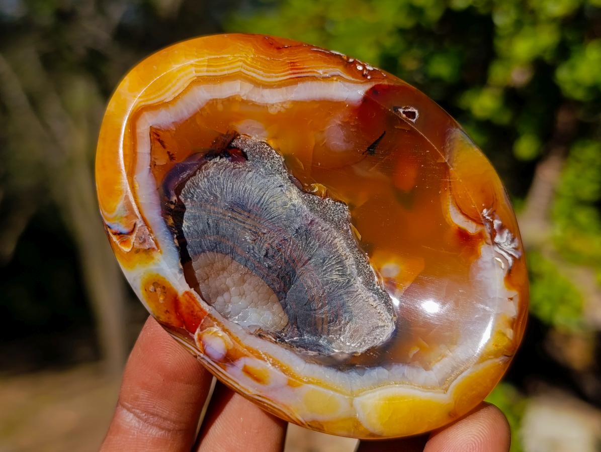 Polished Carnelian Agate Gemstone Bowls x 12 From Madagascar - Toprock Gemstones and Minerals 