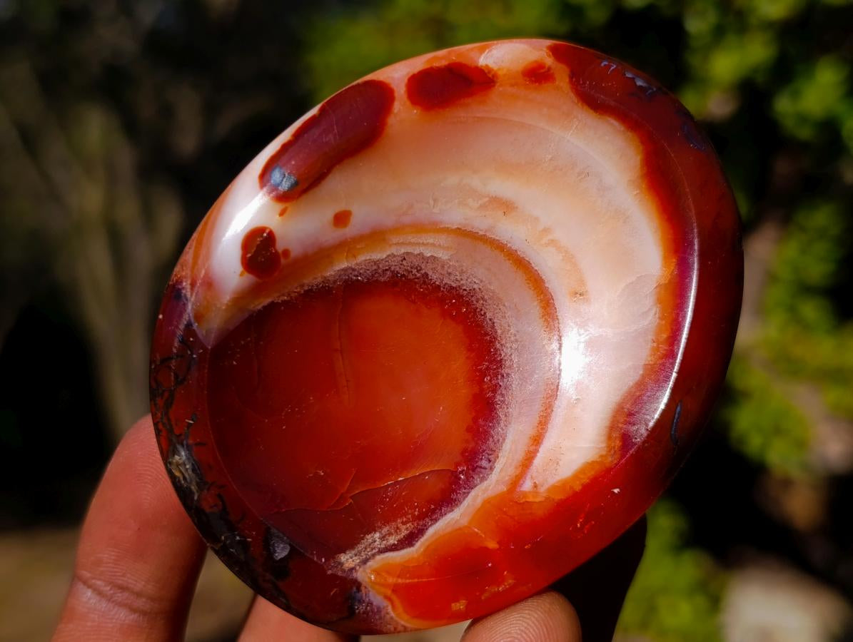 Polished Carnelian Agate Gemstone Bowls x 12 From Madagascar - Toprock Gemstones and Minerals 