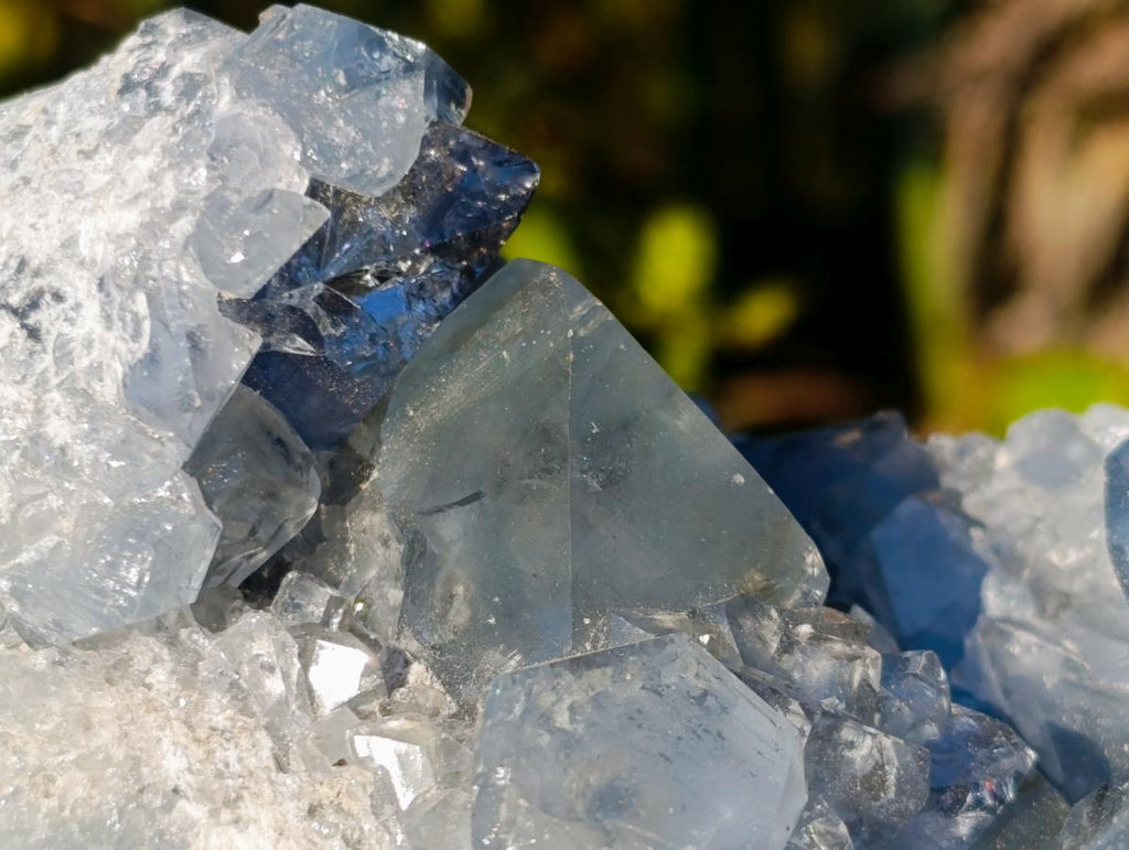 Natural Blue Celestite Specimens x 2 From Sakoany, Madagascar - Toprock Gemstones and Minerals 