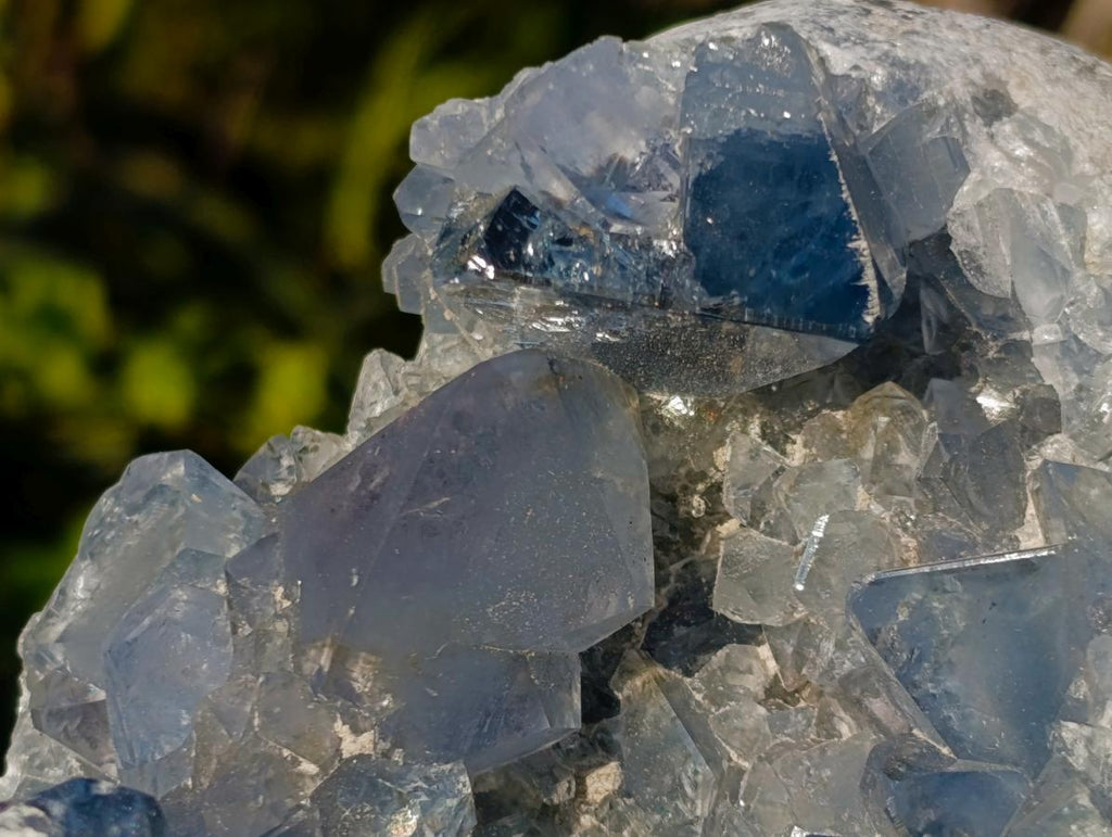 Natural Blue Celestite Specimens x 2 From Sakoany, Madagascar - Toprock Gemstones and Minerals 