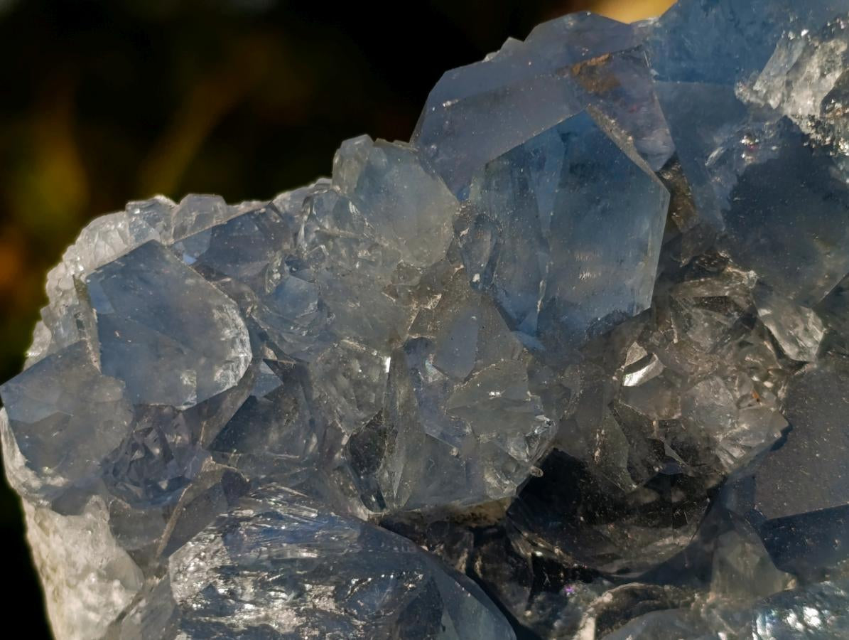 Natural Blue Celestite Specimens x 2 From Sakoany, Madagascar - Toprock Gemstones and Minerals 