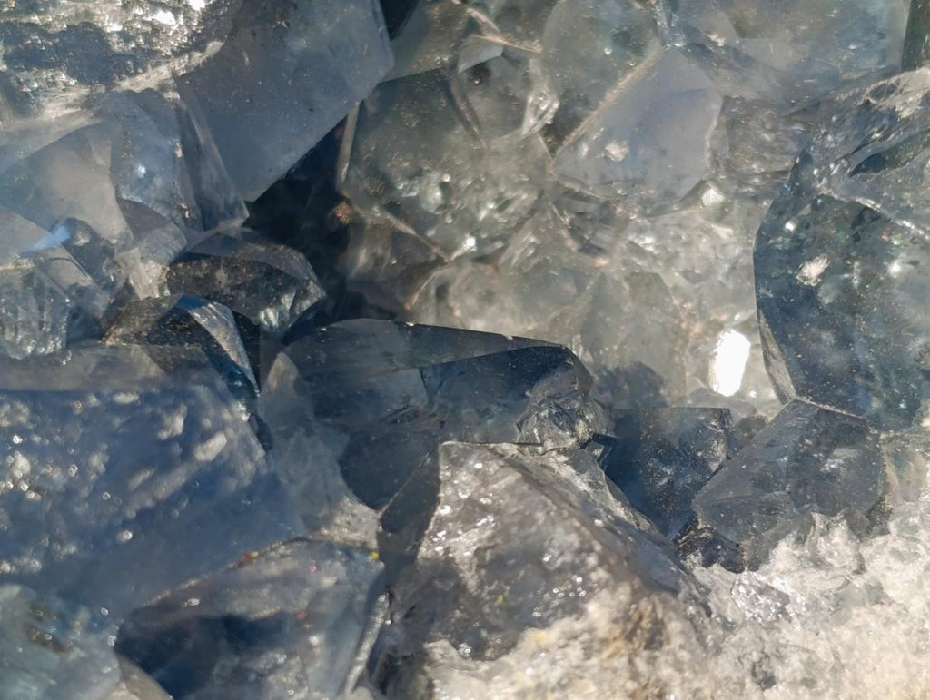 Natural Blue Celestite Specimens x 2 From Sakoany, Madagascar - Toprock Gemstones and Minerals 