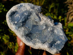 Natural Blue Celestite Specimens x 2 From Sakoany, Madagascar - Toprock Gemstones and Minerals 
