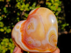 Polished Carnelian Agate Gemstone Hearts x 4 From Madagascar - Toprock Gemstones and Minerals 