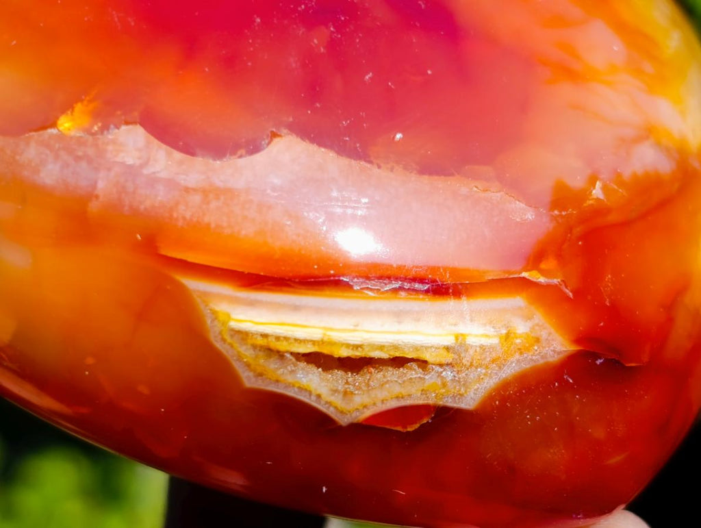 Polished Carnelian Agate Gemstone Hearts x 4 From Madagascar - Toprock Gemstones and Minerals 