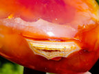 Polished Carnelian Agate Gemstone Hearts x 4 From Madagascar - Toprock Gemstones and Minerals 