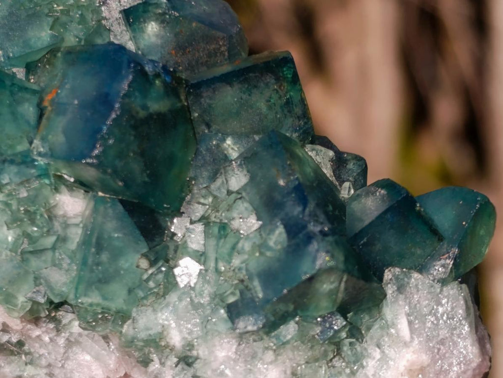 Natural Green Cubic Fluorite Specimens x 6 From Mandrosonoro, Madagascar - Toprock Gemstones and Minerals 