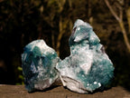 Natural Green Cubic Fluorite Specimens x 6 From Mandrosonoro, Madagascar - Toprock Gemstones and Minerals 