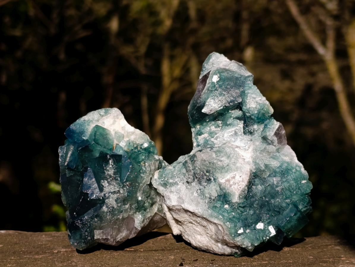 Natural Green Cubic Fluorite Specimens x 6 From Mandrosonoro, Madagascar - Toprock Gemstones and Minerals 