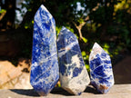 Polished Double Terminated Sodalite Crystals x 6 From Kunene River, Namibia - Toprock Gemstones and Minerals 