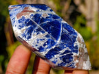 Polished Double Terminated Sodalite Crystals x 6 From Kunene River, Namibia - Toprock Gemstones and Minerals 