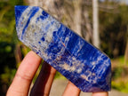 Polished Double Terminated Sodalite Crystals x 6 From Kunene River, Namibia - Toprock Gemstones and Minerals 