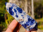 Polished Double Terminated Sodalite Crystals x 6 From Kunene River, Namibia - Toprock Gemstones and Minerals 
