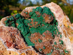 Natural XL Crystalline Ball Malachite Specimen with Quartz on Dolomite Matrix x 1 From Mindingi Mine, Congo - Toprock Gemstones and Minerals 