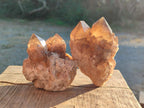 Natural Smokey Citrine Quartz Clusters x 4 From Luena, Congo - Toprock Gemstones and Minerals 