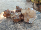 Natural Smokey Citrine Quartz Clusters x 4 From Luena, Congo - Toprock Gemstones and Minerals 