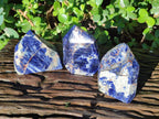 Polished Sodalite Display Crystals x 3 From Kunene River, Namibia - Toprock Gemstones and Minerals 