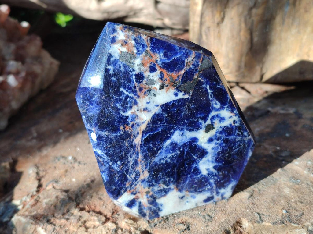 Polished Sodalite Display Crystals x 3 From Kunene River, Namibia - Toprock Gemstones and Minerals 