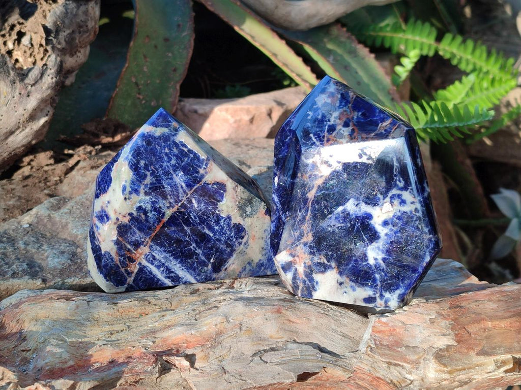Polished Sodalite Display Crystals x 3 From Kunene River, Namibia - Toprock Gemstones and Minerals 