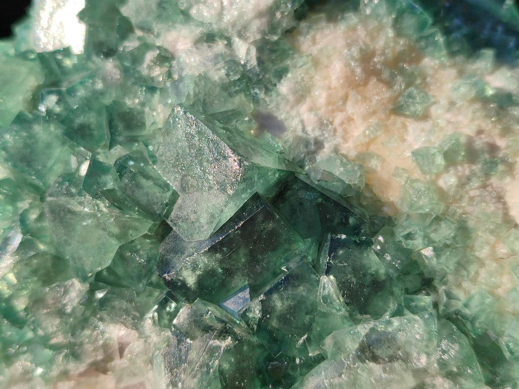 Natural Large Green Cubic Fluorite Specimens x 2 From Mandrosonoro, Madagascar - Toprock Gemstones and Minerals 