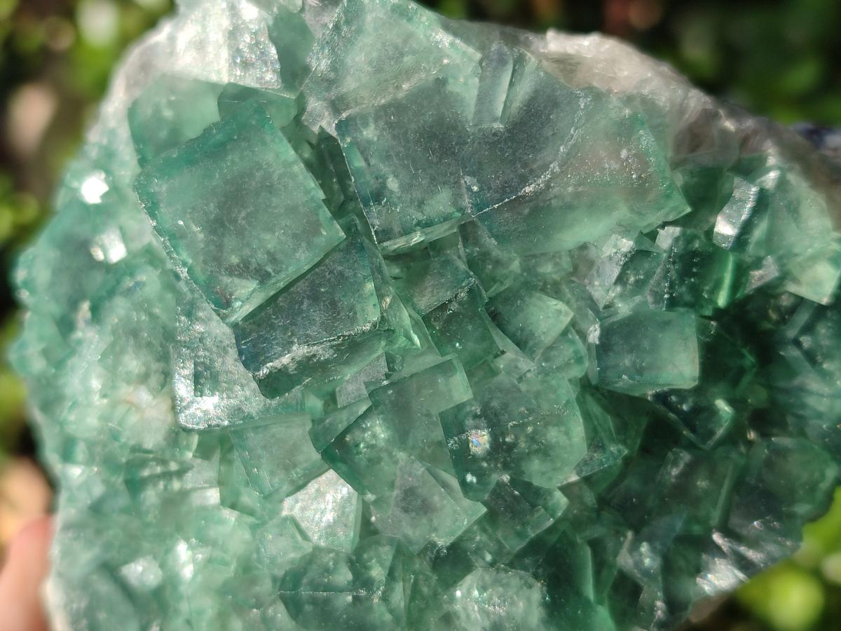 Natural Large Green Cubic Fluorite Specimens x 2 From Mandrosonoro, Madagascar - Toprock Gemstones and Minerals 