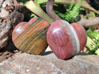 Polished Ocean Jasper Hearts x 6 From Northwest Coast, Madagascar - Toprock Gemstones and Minerals 