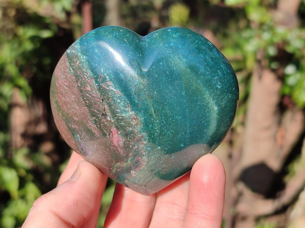 Polished Ocean Jasper Hearts x 6 From Northwest Coast, Madagascar - Toprock Gemstones and Minerals 