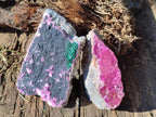 Natural Salrose Cobaltoan Dolomite Specimens with Malachite and Heterogenite x 12 From Kakanda, Congo - Toprock Gemstones and Minerals 