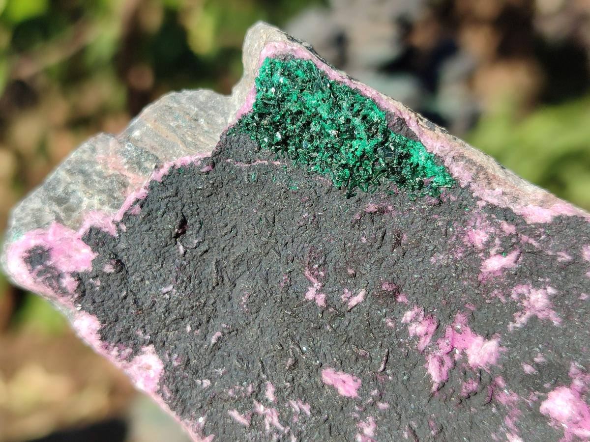 Natural Salrose Cobaltoan Dolomite Specimens with Malachite and Heterogenite x 12 From Kakanda, Congo - Toprock Gemstones and Minerals 
