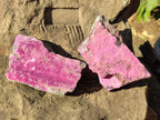 Natural Salrose Cobaltoan Dolomite Specimens with Malachite and Heterogenite x 12 From Kakanda, Congo - Toprock Gemstones and Minerals 