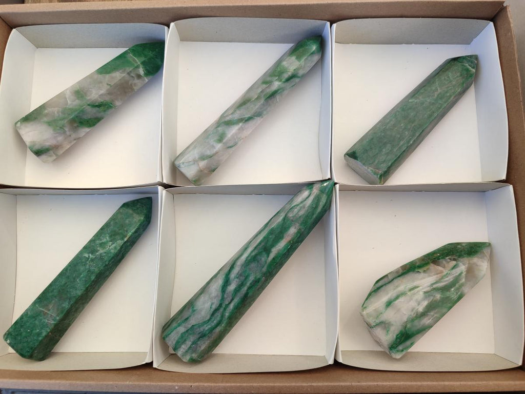 Polished Buddstone Display Crystals x 6 From Swaziland - Toprock Gemstones and Minerals 