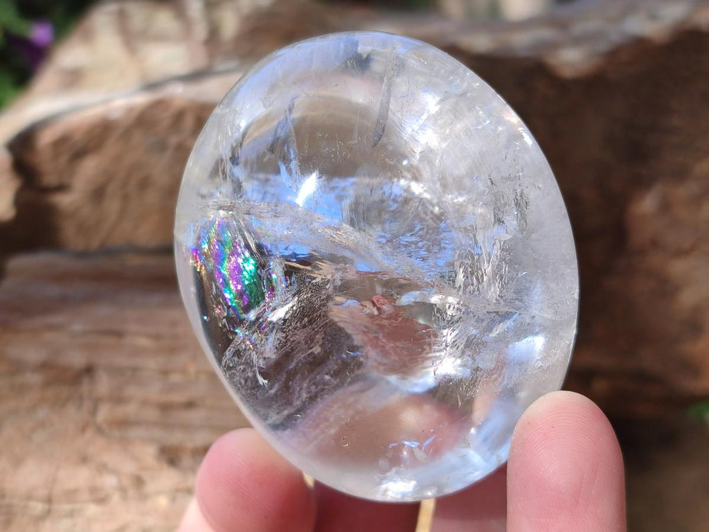 Polished Rock Crystal Galets x 12 From Amoron’i Mania, Madagascar - Toprock Gemstones and Minerals 