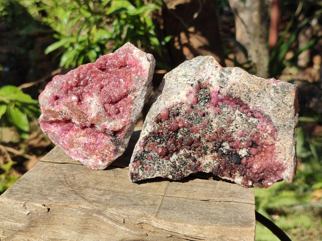 Natural Cabinet Sized Spherocobaltite Specimens x 2 From Musonoi Mine, Congo - Toprock Gemstones and Minerals 