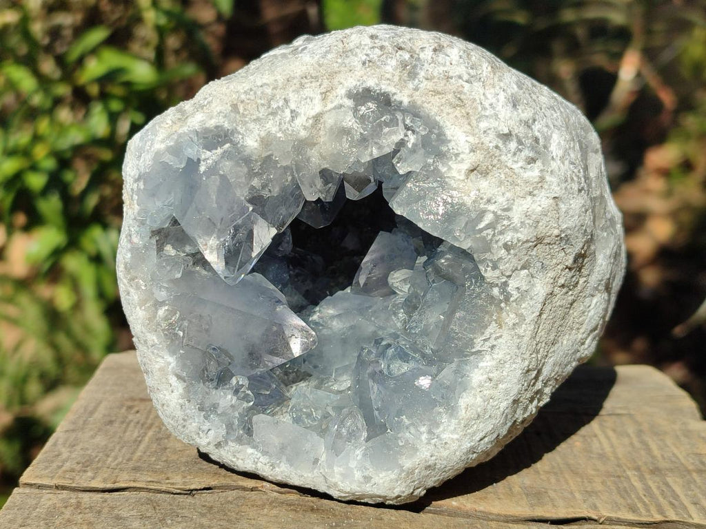 Natural Large Blue Celestite Geode Specimen x 1 From Sakoany, Madagascar - Toprock Gemstones and Minerals 