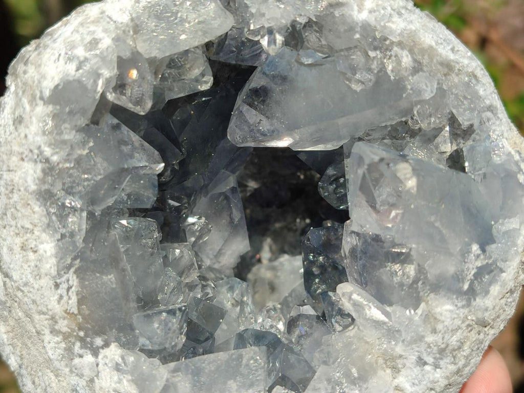 Natural Large Blue Celestite Geode Specimen x 1 From Sakoany, Madagascar - Toprock Gemstones and Minerals 