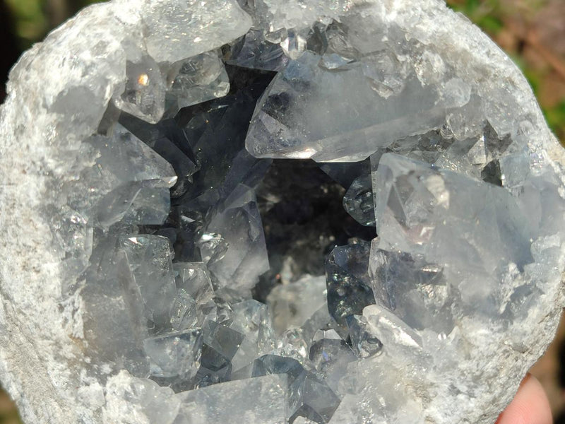 Natural Large Blue Celestite Geode Specimen x 1 From Sakoany, Madagascar - Toprock Gemstones and Minerals 