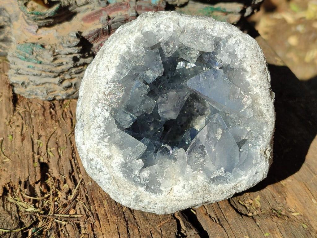 Natural Large Blue Celestite Geode Specimen x 1 From Sakoany, Madagascar - Toprock Gemstones and Minerals 