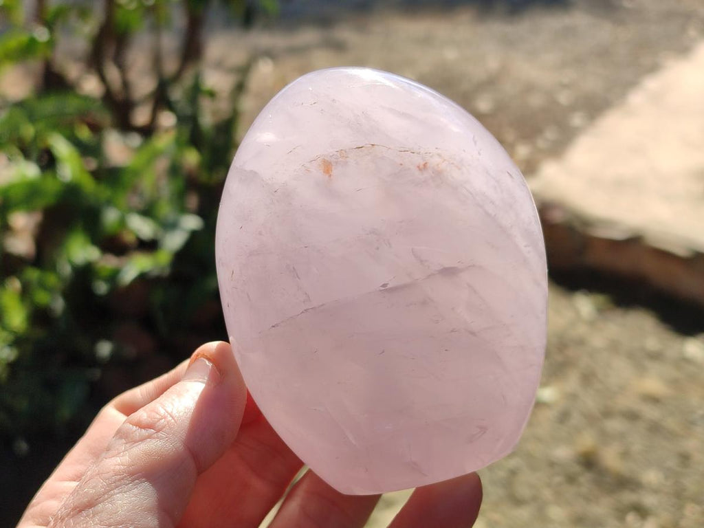 Polished Gemmy Blue Rose Quartz Standing Display Pieces x 3 From Madagascar - Toprock Gemstones and Minerals 