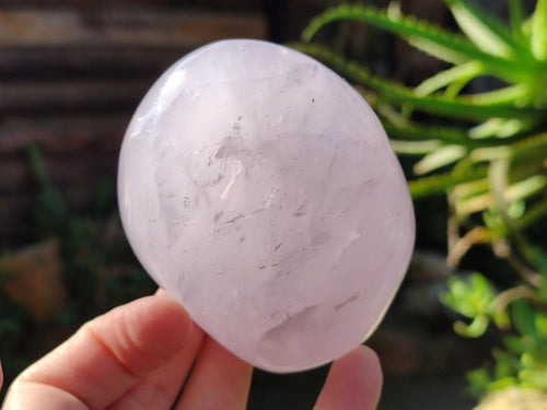 Polished Gemmy Blue Rose Quartz Standing Display Pieces x 3 From Madagascar - Toprock Gemstones and Minerals 