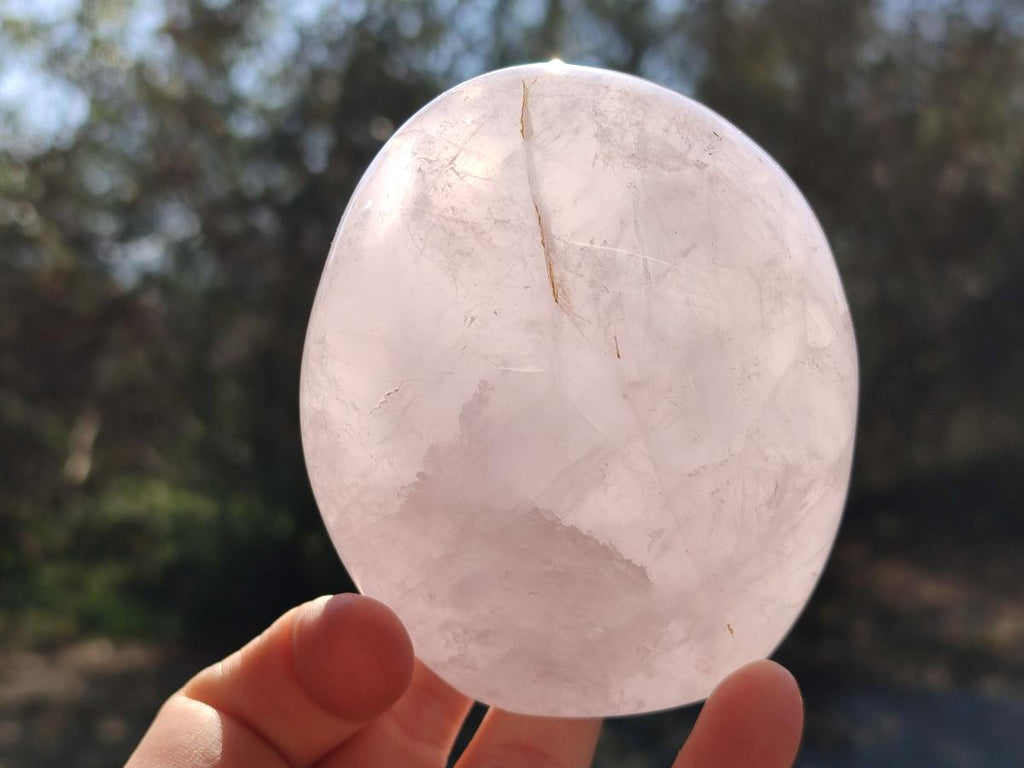 Polished Gemmy Blue Rose Quartz Standing Display Pieces x 3 From Madagascar - Toprock Gemstones and Minerals 